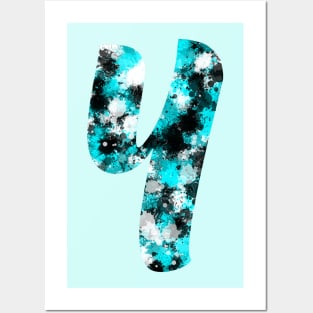 Paint Splash Letter Y Posters and Art